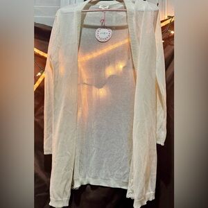 NWT Umgee Cream Open-Front Cardigan sz large